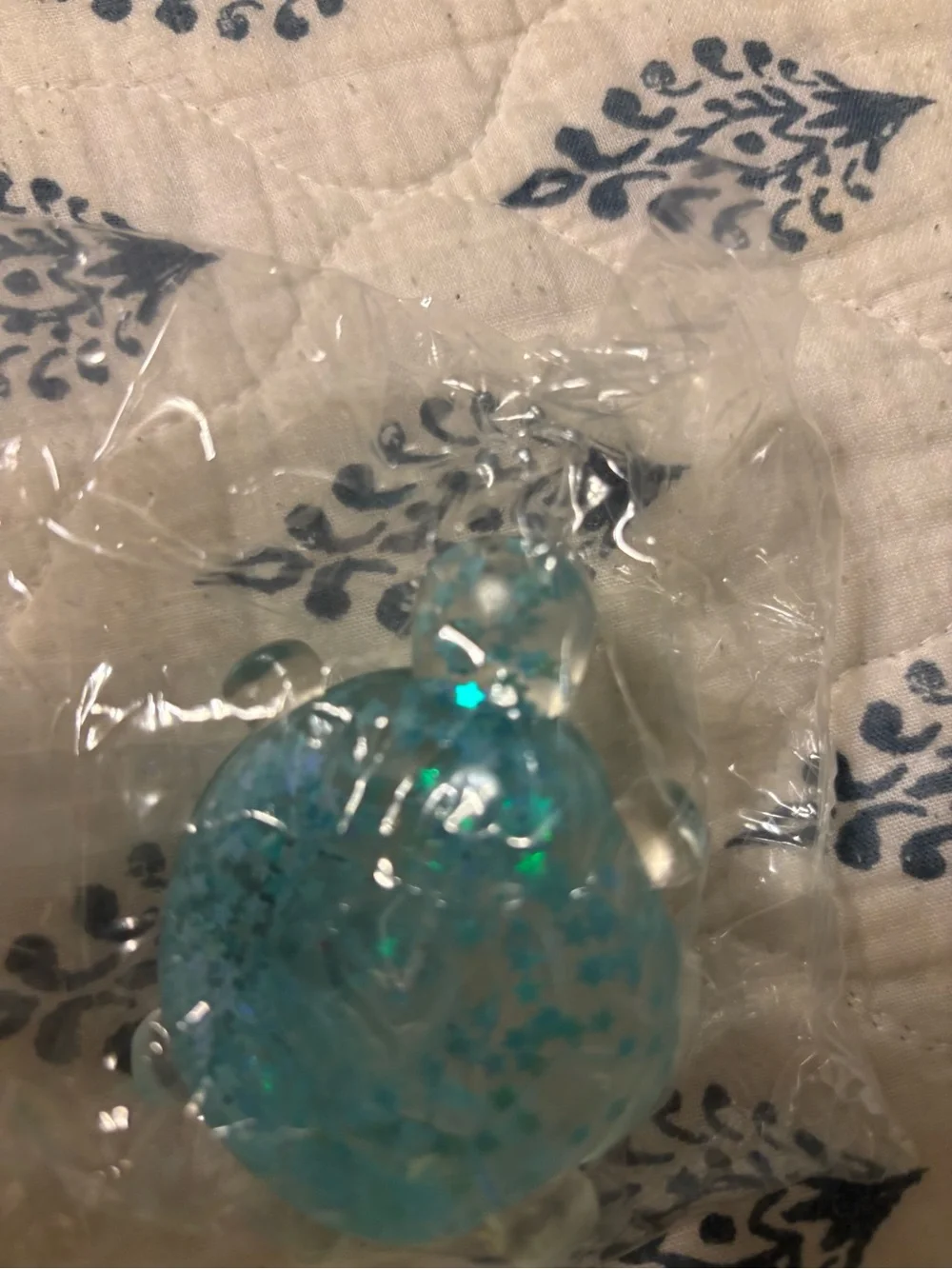 Unbranded Blue Glitter Turtle squishy toy